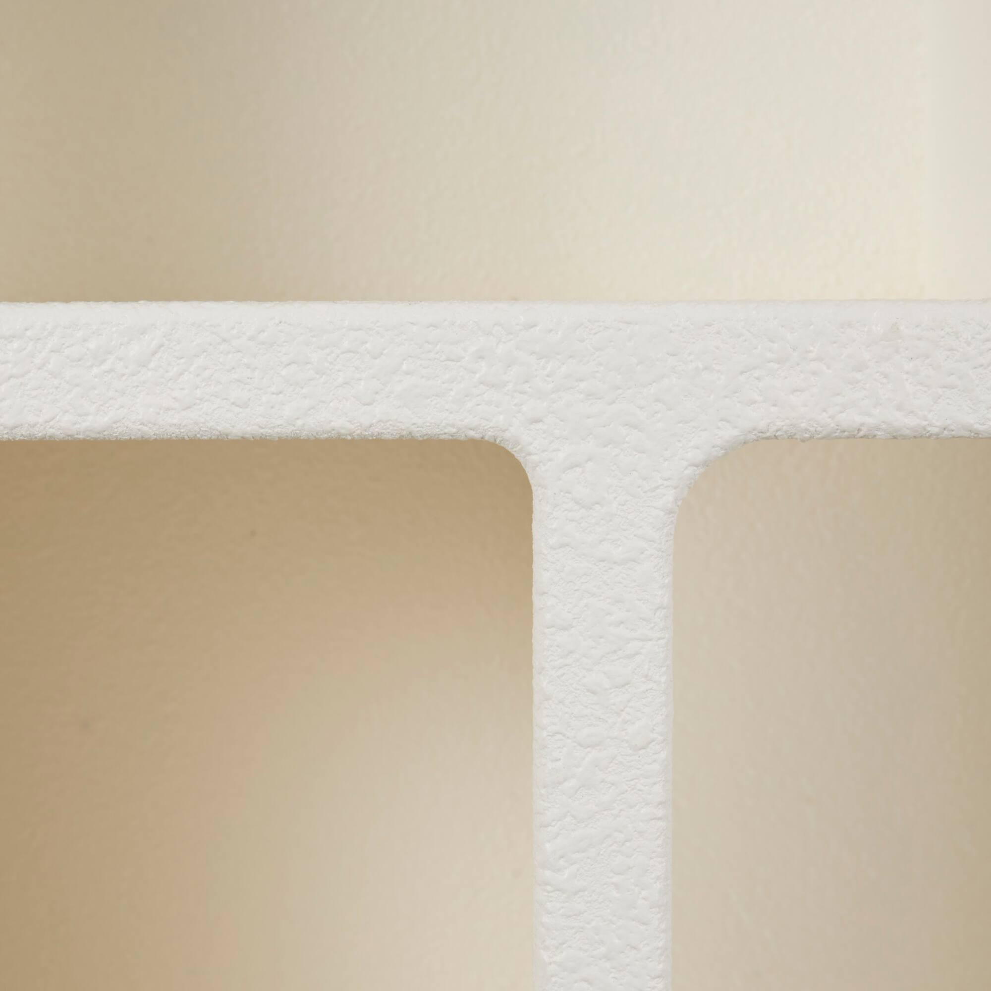 31" Cream Geometric Arched Wall Shelf